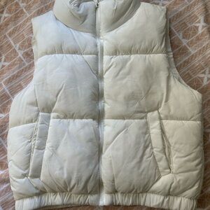Cream Puffer Vest